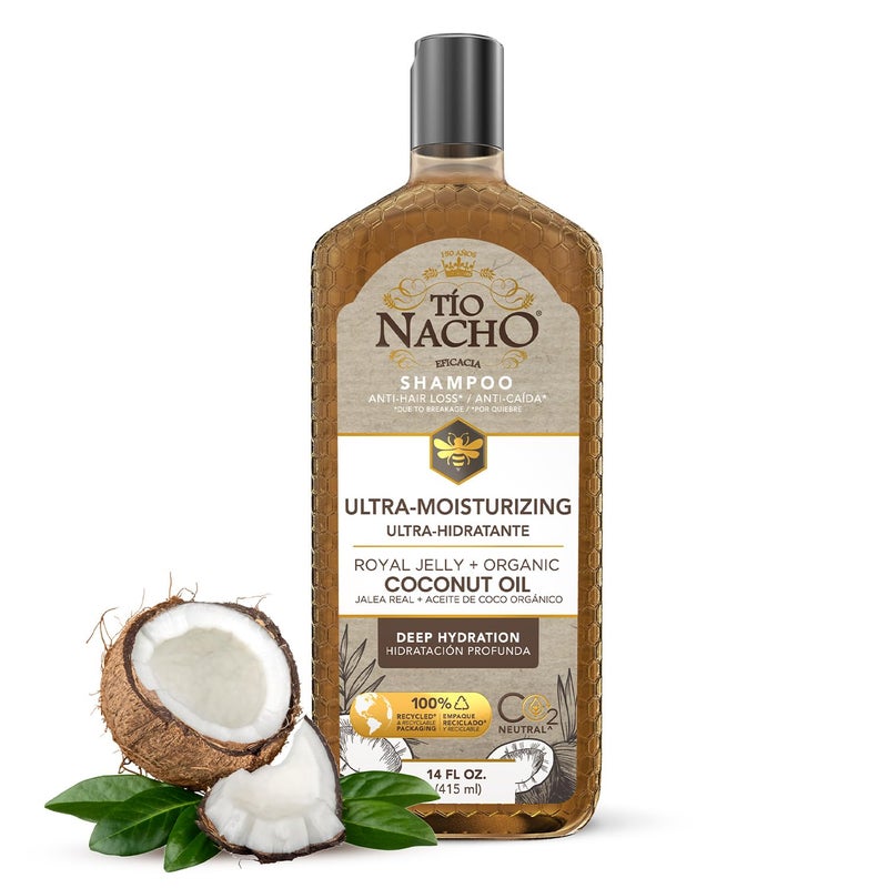 Tio Nacho Ultra Hydration Shampoo with Coconut Oil & Royal Jelly, Hydrating & Nourishing for Dry, Damaged Hair, Fights Frizz & Protects from Breakage, 14 Fluid Ounces - Image 1